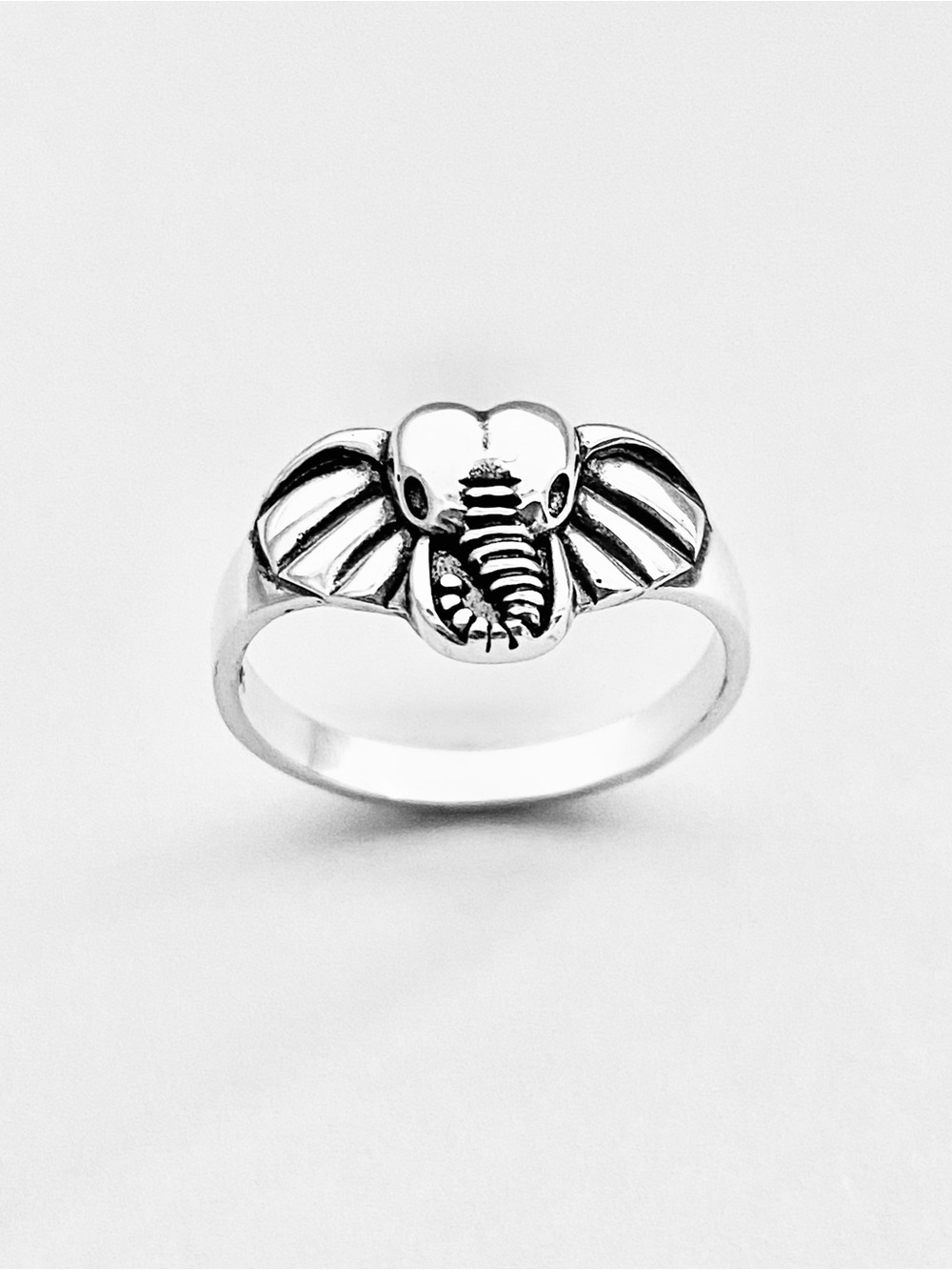 Sterling Silver Elephant Head Ring, Silver Rings, Spirit Animal, Good Luck Ring